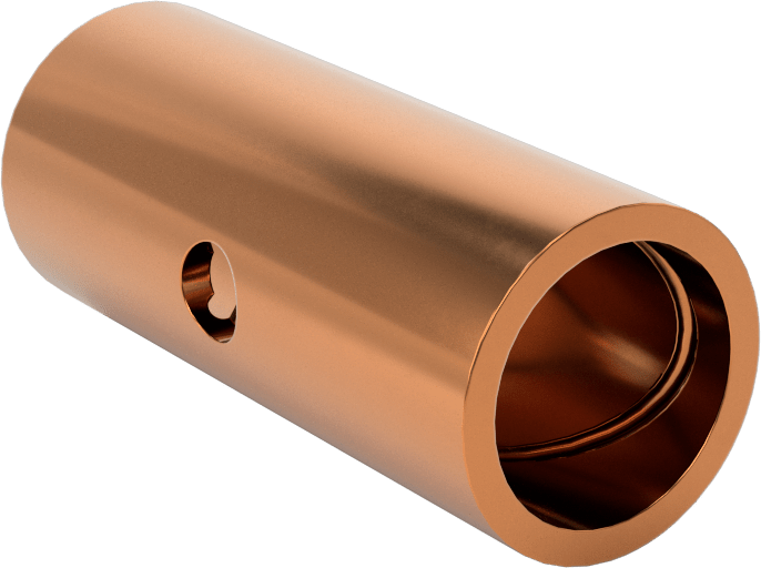 954 Yatak Bronzu Yivli Kovan Rulman, 1/2“ Mil Çapı ve 5/8” Muhafaza İç Çapı için, 1-1/2" Uzunluk
