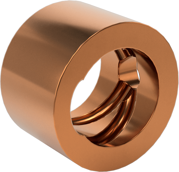 954 Yatak Bronzu Yivli Kovan Rulman, 1/2“ Mil Çapı ve 3/4” Muhafaza İç Çapı için, 1/2" Uzunluk