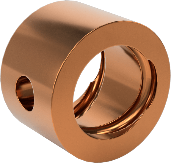 954 Yatak Bronzu Yivli Kovan Rulman, 1/2“ Mil Çapı ve 3/4” Muhafaza İç Çapı için, 1/2" Uzunluk
