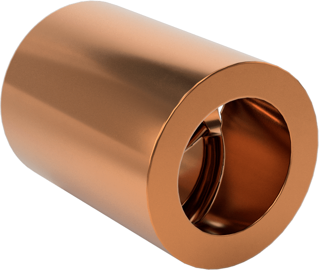 954 Yatak Bronzu Yivli Kovan Rulman, 1/2“ Mil Çapı ve 3/4” Muhafaza İç Çapı için, 1" Uzunluk