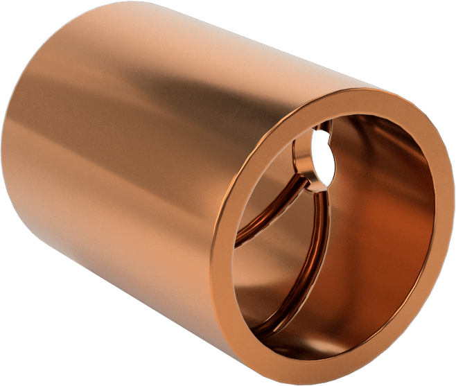 954 Yatak Bronzu Yivli Kovan Rulman, 5/8“ Mil Çapı ve 3/4” Muhafaza İç Çapı için, 1" Uzunluk