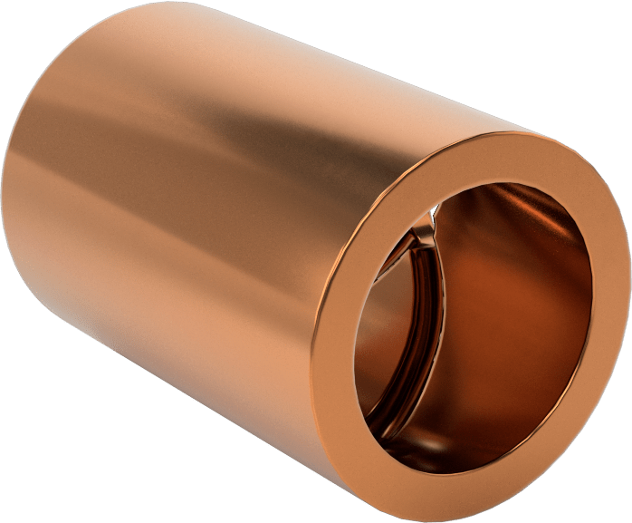 954 Yatak Bronzu Yivli Kovan Rulman, 3/4“ Mil Çapı ve 1” Gövde İç Çapı için, 1-1/2" Uzunluk