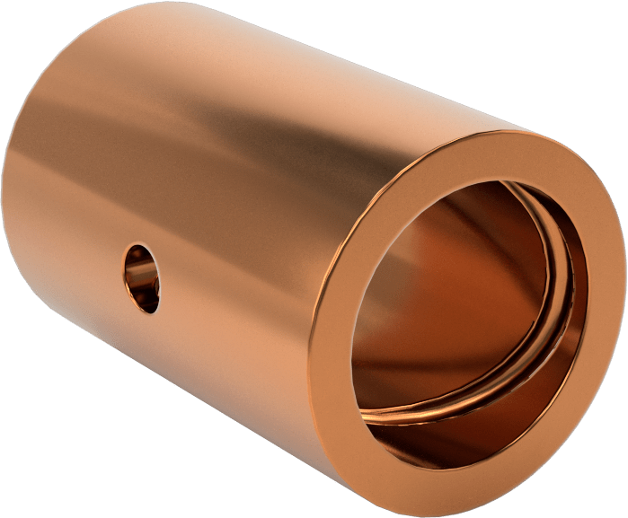 954 Yatak Bronzu Yivli Kovan Rulman, 3/4“ Mil Çapı ve 1” Gövde İç Çapı için, 1-1/2" Uzunluk
