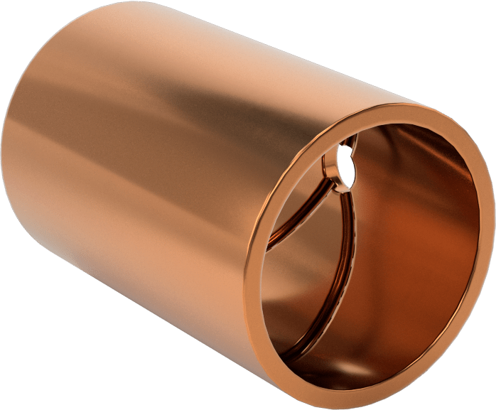 954 Yatak Bronzu Yivli Kovan Rulman, 7/8“ Mil Çapı ve 1” Muhafaza İç Çapı için, 1-1/2" Uzunluk