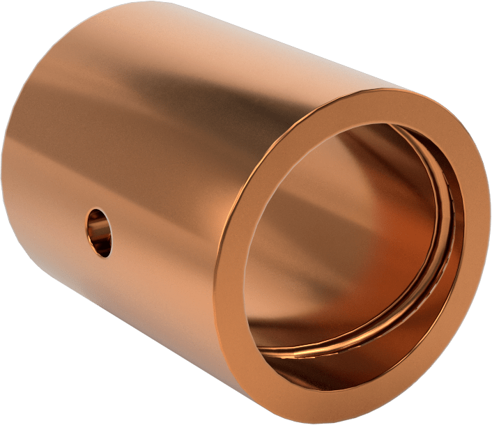 954 Yatak Bronzu Yivli Kovan Rulman, 1“ Mil Çapı ve 1-1/4” Gövde İç Çapı için, 1-1/2" Uzunluk