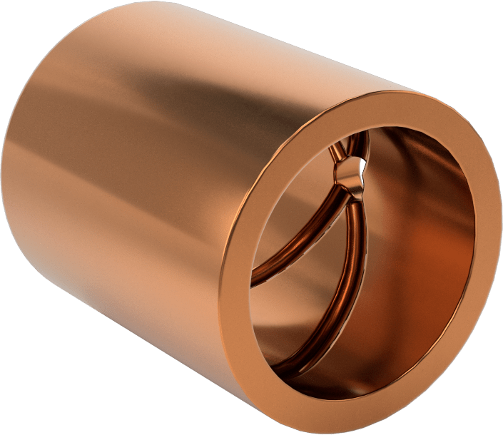 954 Yatak Bronzu Yivli Kovan Rulman, 1“ Mil Çapı ve 1-1/4” Gövde İç Çapı için, 1-1/2" Uzunluk