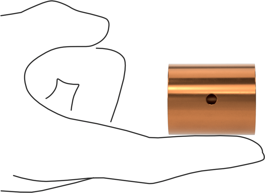 954 Yatak Bronzu Yivli Kovan Rulman, 1“ Mil Çapı ve 1-1/4” Gövde İç Çapı için, 1-1/2" Uzunluk