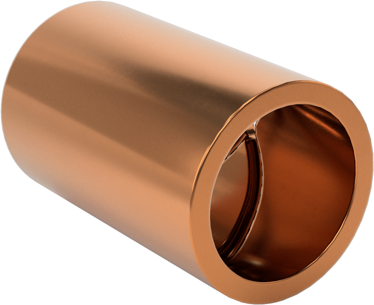 954 Yatak Bronzu Yivli Kovan Rulman, 1“ Mil Çapı ve 1-1/4” Gövde İç Çapı için, 2" Uzunluk