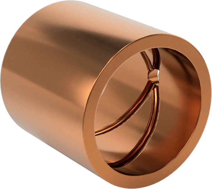 954 Yatak Bronzu Yivli Kovan Rulman, 1-1/4“ Mil Çapı ve 1-1/2” Muhafaza İç Çapı için, 1-1/2" Uzunluk