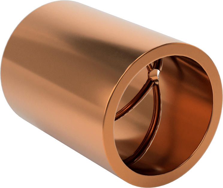 954 Yatak Bronzu Yivli Kovan Rulman, 1-1/4“ Mil Çapı ve 1-1/2” Muhafaza İç Çapı için, 2" Uzunluk