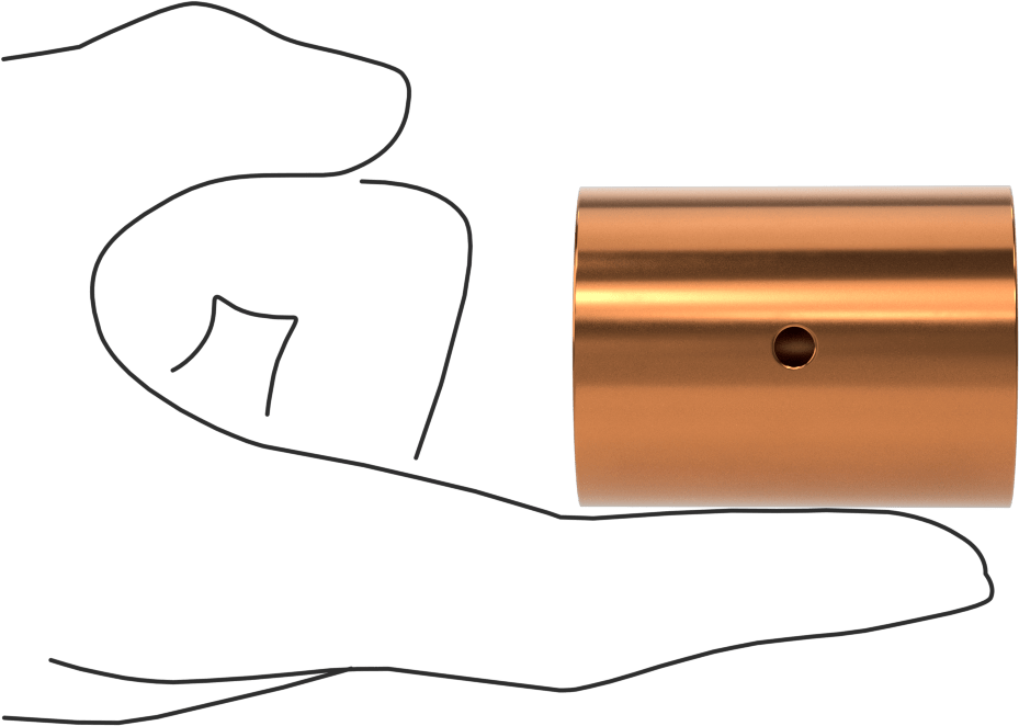 954 Yatak Bronzu Yivli Kovan Rulman, 1-1/4“ Mil Çapı ve 1-1/2” Muhafaza İç Çapı için, 2" Uzunluk