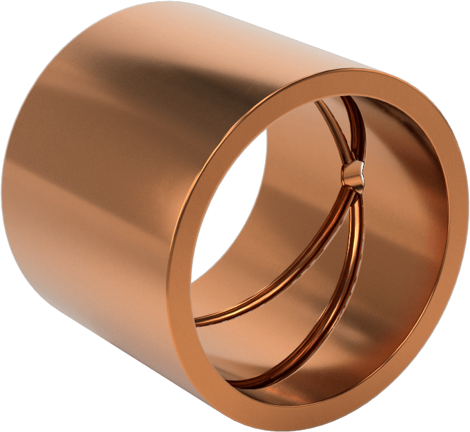 954 Yatak Bronzu Yivli Kovan Rulman, 1-1/2“ Mil Çapı ve 1-3/4” Muhafaza İç Çapı için, 1-1/2" Uzunluk