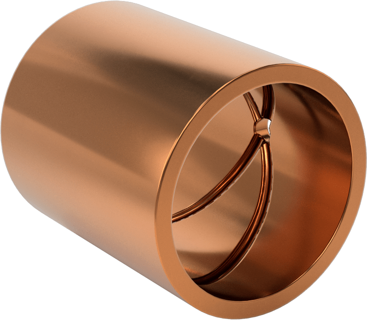 954 Yatak Bronzu Yivli Kovan Rulman, 1-1/2“ Mil Çapı ve 1-3/4” Muhafaza İç Çapı için, 2" Uzunluk