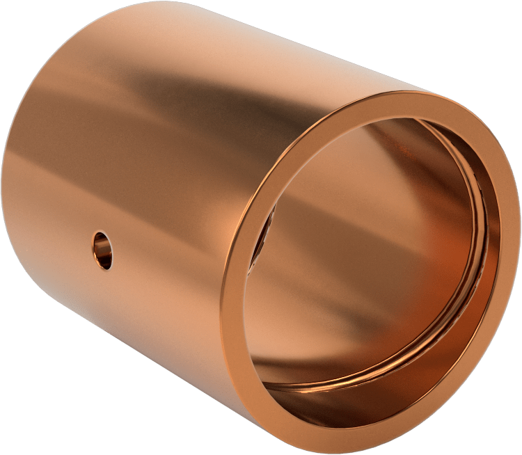 954 Yatak Bronzu Yivli Kovan Rulman, 1-1/2“ Mil Çapı ve 1-3/4” Muhafaza İç Çapı için, 2" Uzunluk