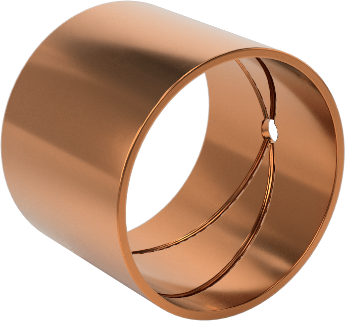 954 Yatak Bronzu Yivli Kovan Rulman, 1-3/4“ Mil Çapı ve 1-7/8” Muhafaza İç Çapı için, 1-1/2" Uzunluk