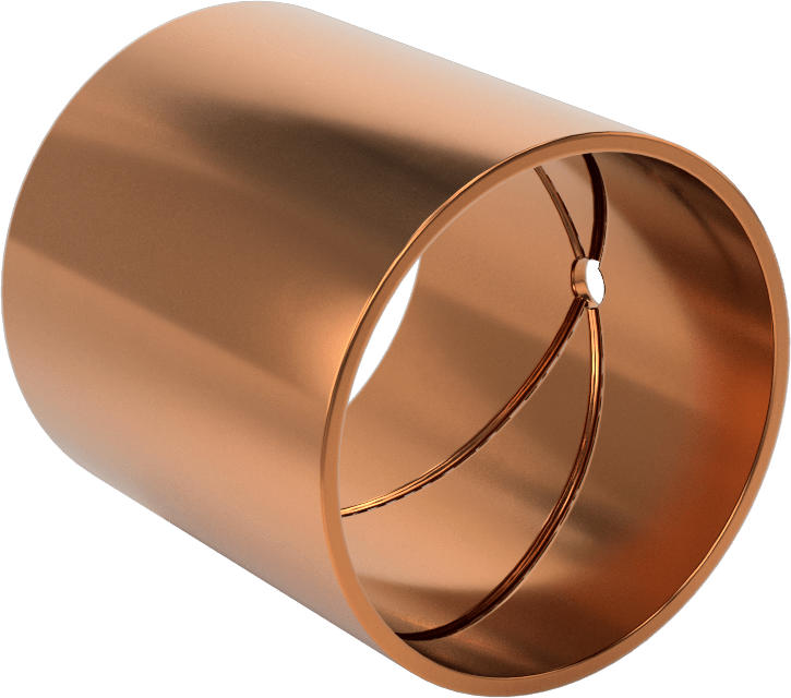 954 Yatak Bronzu Yivli Kovan Rulman, 1-3/4“ Mil Çapı ve 1-7/8” Muhafaza İç Çapı için, 2" Uzunluk