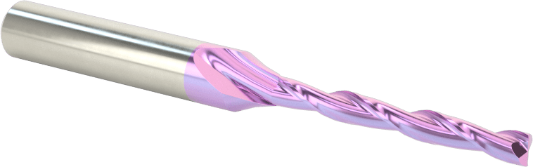 Köpük için Spiral Freze Ucu, Seramik Kaplamalı, Yukarı Doğru Yonga Çıkarma, 1/8" Kesme Çapı