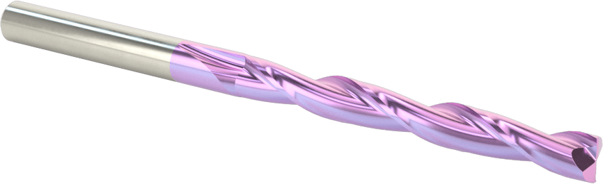 Köpük için Spiral Freze Ucu, Seramik Kaplamalı, Yukarı Doğru Yonga Çıkarma, 1/4" Kesme Çapı