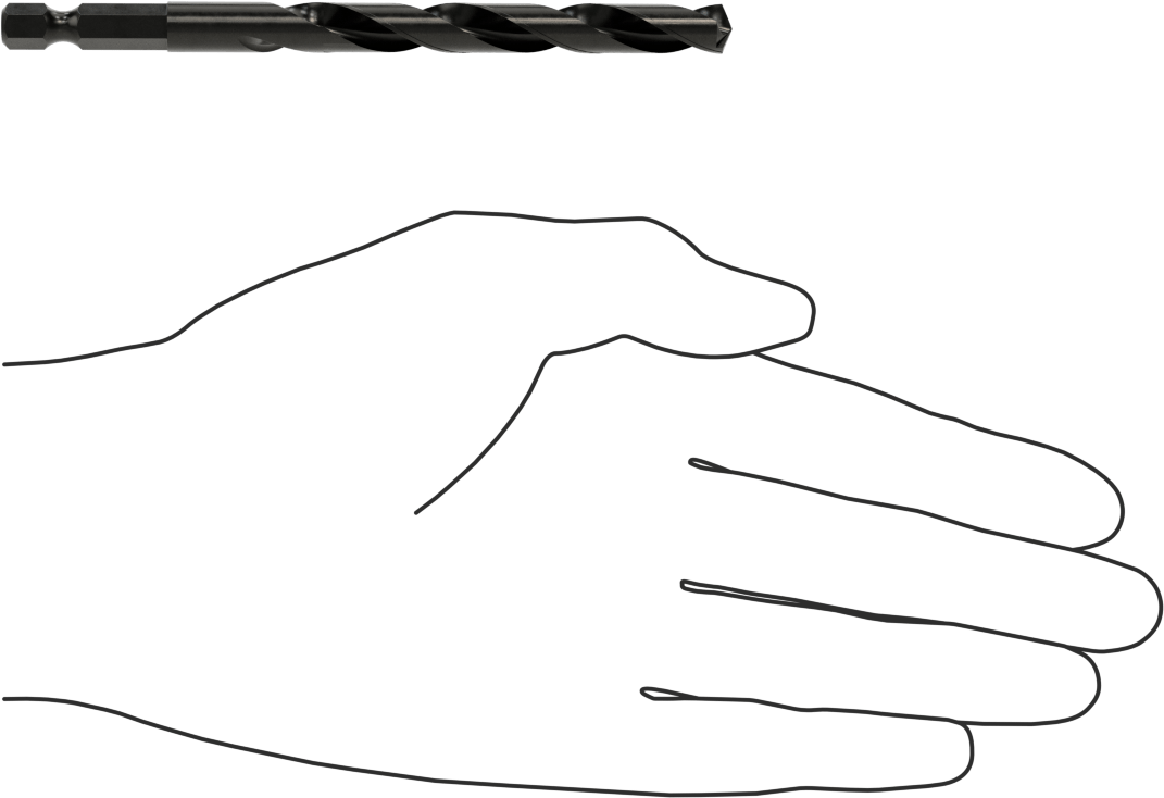 Altıgen Şaftlı Matkap Ucu, Siyah Oksit Kaplama, 5/16" Boyut
