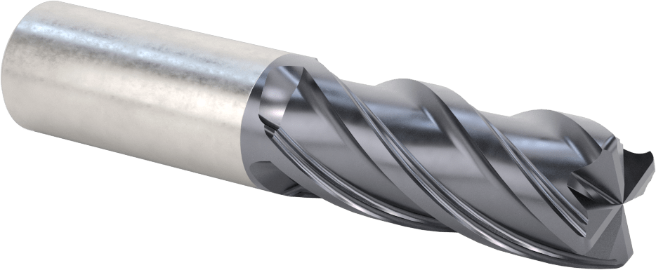 Nikel için Hızlı Kesim Karbür Kare Uçlu Freze, 1" Freze Çapı, 2-1/2" Kesme Uzunluğu