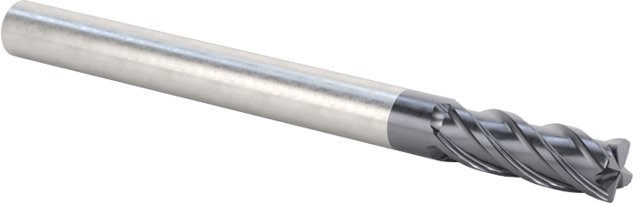 Nikel için Hızlı Kesim Karbür Kare Uçlu Freze, 1/8" Freze Çapı, 3/8" Kesme Uzunluğu