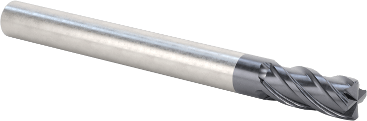 Nikel için Hızlı Kesim Karbür Kare Uçlu Freze, 3/16" Freze Çapı, 7/16" Kesme Uzunluğu