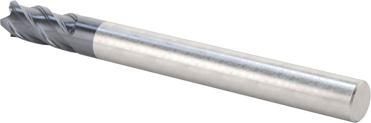 Nikel için Hızlı Kesim Karbür Kare Uçlu Freze, 3/16" Freze Çapı, 7/16" Kesme Uzunluğu