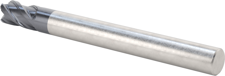 Nikel için Hızlı Kesim Karbür Kare Uçlu Freze, 1/4" Freze Çapı, 7/16" Kesme Uzunluğu