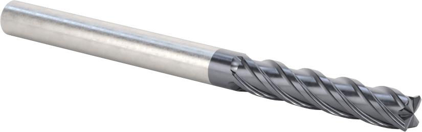 Nikel için Hızlı Kesim Karbür Kare Uçlu Freze, 1/4" Freze Çapı, 1-1/4" Kesme Uzunluğu