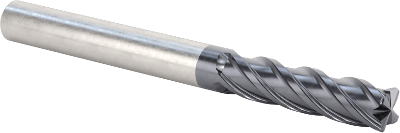 Nikel için Hızlı Kesim Karbür Kare Uçlu Freze, 5/16" Freze Çapı, 1-1/4" Kesme Uzunluğu