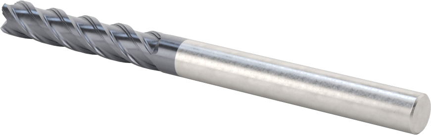 Nikel için Hızlı Kesim Karbür Kare Uçlu Freze, 5/16" Freze Çapı, 1-5/8" Kesme Uzunluğu