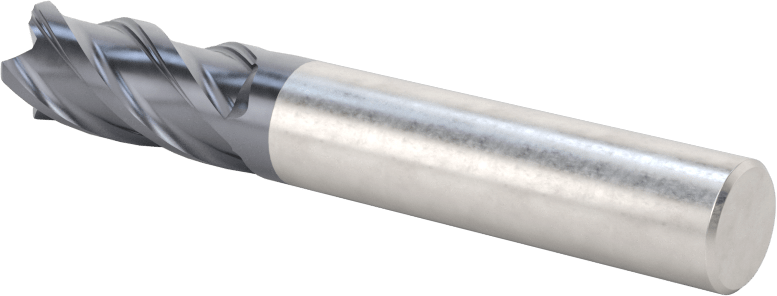 Nikel için Hızlı Kesim Karbür Kare Uçlu Freze, 3/8" Freze Çapı, 7/8" Kesme Uzunluğu
