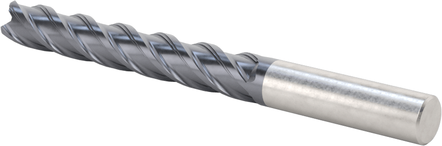 Nikel için Hızlı Kesim Karbür Kare Uçlu Freze, 3/8" Freze Çapı, 2-1/2" Kesme Uzunluğu