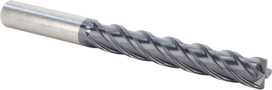Nikel için Hızlı Kesim Karbür Kare Uçlu Freze, 3/8" Freze Çapı, 2-1/2" Kesme Uzunluğu