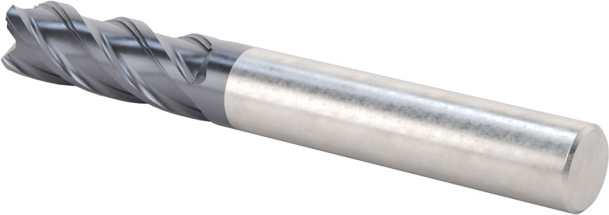 Nikel için Hızlı Kesim Karbür Kare Uçlu Freze, 1/2" Freze Çapı, 1-1/2" Kesme Uzunluğu