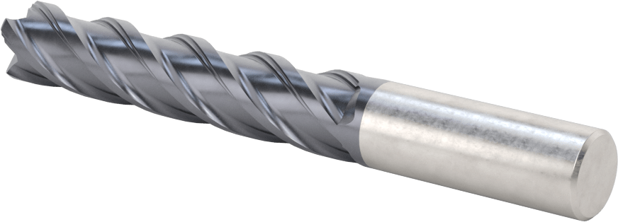 Nikel için Hızlı Kesim Karbür Kare Uçlu Freze, 1/2" Freze Çapı, 2-1/2" Kesme Uzunluğu