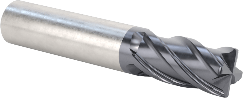 Nikel için Hızlı Kesim Karbür Kare Uçlu Freze, 5/8" Freze Çapı, 1-1/4" Kesme Uzunluğu