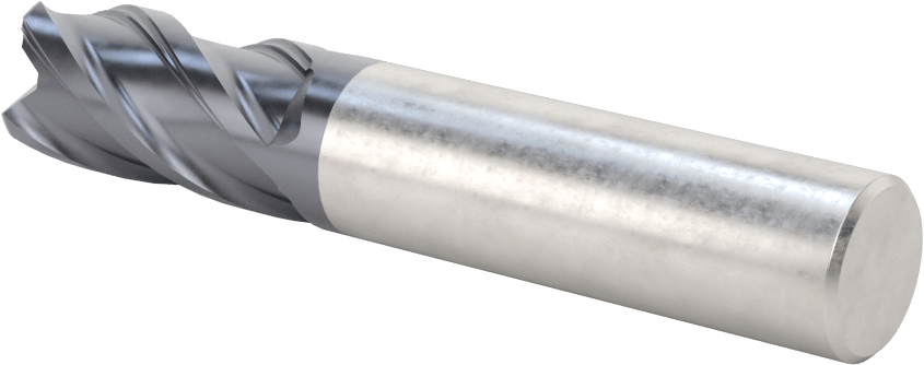 Nikel için Hızlı Kesim Karbür Kare Uçlu Freze, 5/8" Freze Çapı, 1-1/4" Kesme Uzunluğu
