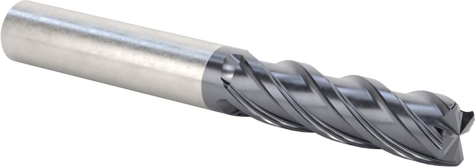 Nikel için Hızlı Kesim Karbür Kare Uçlu Freze, 5/8" Freze Çapı, 2-1/4" Kesme Uzunluğu