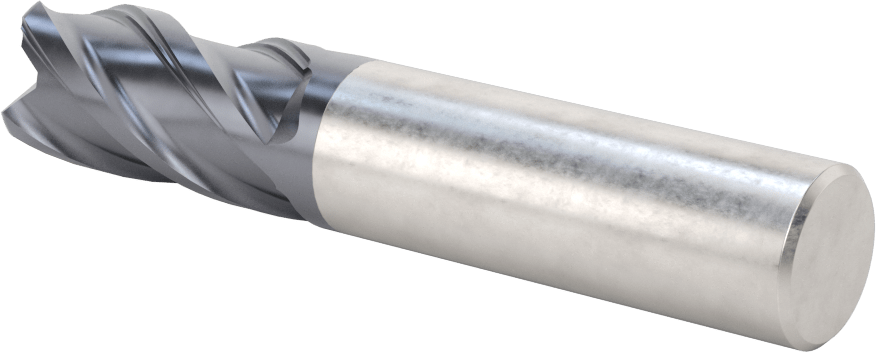 Nikel için Hızlı Kesim Karbür Kare Uçlu Freze, 3/4" Freze Çapı, 1-1/2" Kesme Uzunluğu