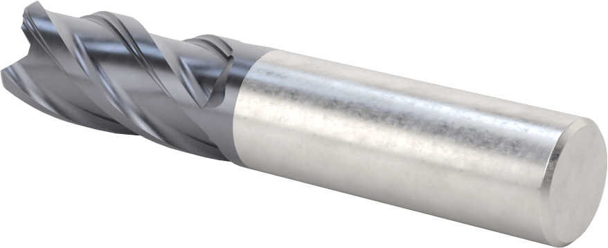 Nikel için Hızlı Kesim Karbür Kare Uçlu Freze, 3/4" Freze Çapı, 1-5/8" Kesme Uzunluğu