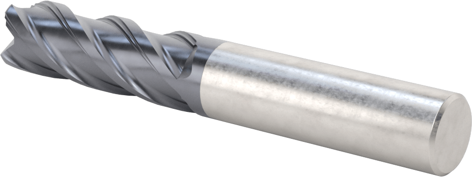 Nikel için Hızlı Kesim Karbür Kare Uçlu Freze, 3/4" Freze Çapı, 2-1/4" Kesme Uzunluğu