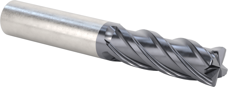 Nikel için Hızlı Kesim Karbür Kare Uçlu Freze, 3/4" Freze Çapı, 2-1/4" Kesme Uzunluğu
