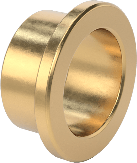 954 Yatak Bronzu Flanşlı Kovan Rulmanı, 3/4" Mil Çapı için, 1/2" Uzunluk, 1-1/8" Flanş Dış Çapı