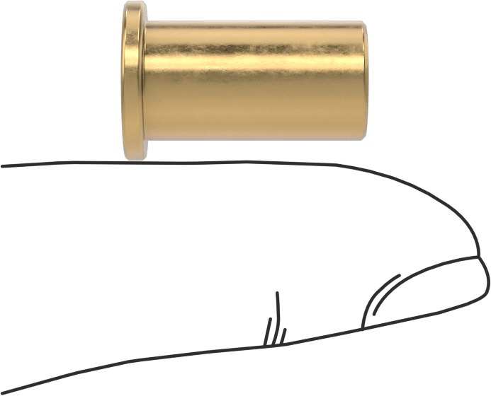 954 Yatak Bronzu Flanşlı Kovan Rulmanı, 1/4“ Mil Çapı ve 3/8” Muhafaza İç Çapı için, 3/4" Uzunluk