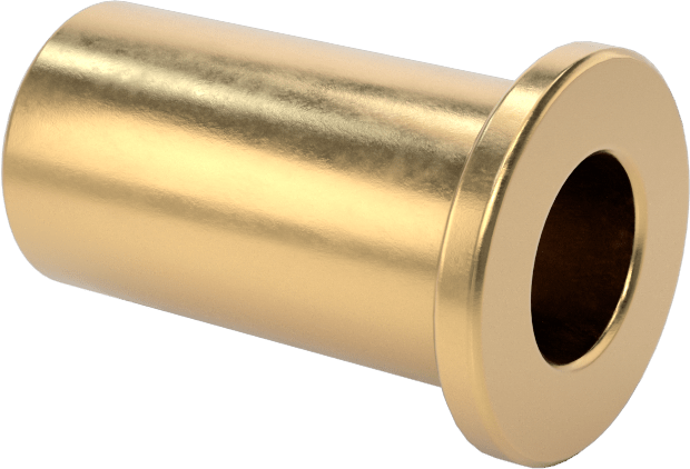 954 Yatak Bronzu Flanşlı Kovan Rulmanı, 1/4“ Mil Çapı ve 3/8” Muhafaza İç Çapı için, 3/4" Uzunluk