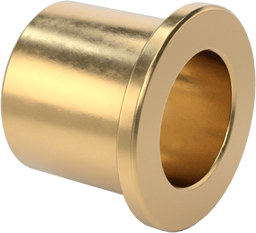 954 Yatak Bronzu Flanşlı Kovan Rulmanı, 3/8“ Mil Çapı ve 1/2” Muhafaza İç Çapı için, 5/8" Flanş Dış Çap