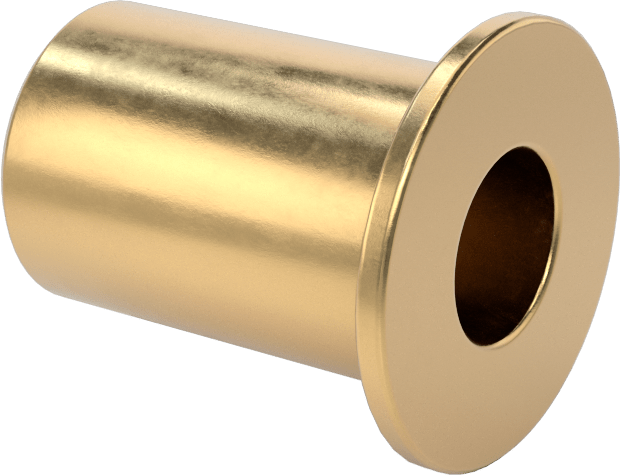 954 Yatak Bronzu Flanşlı Kovan Rulmanı, 3/8“ Mil Çapı ve 5/8” Gövde İç Çapı, 1" Uzunluk