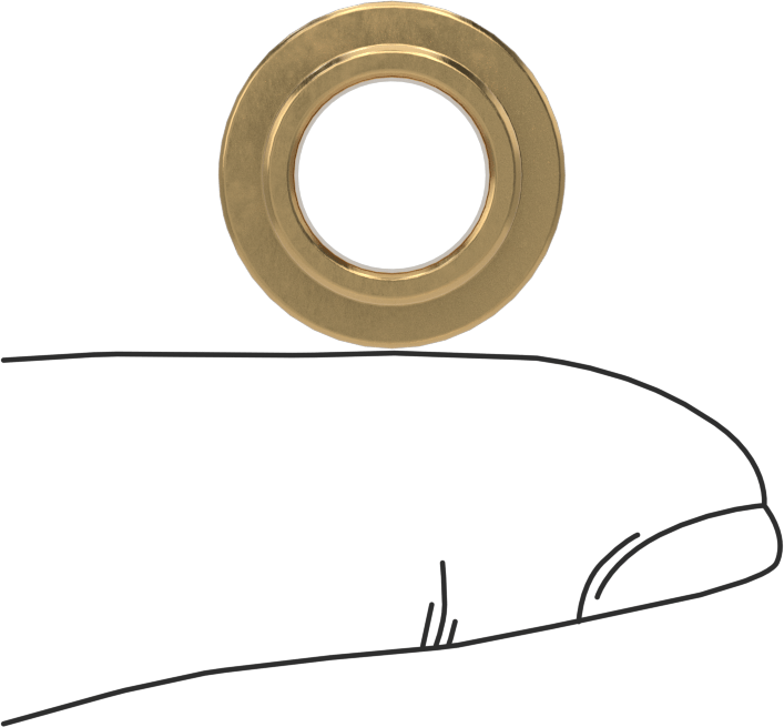 954 Yatak Bronzu Flanşlı Kovan Rulmanı, 3/8“ Mil Çapı ve 1/2” Muhafaza İç Çapı için, 1/4" Uzunluk