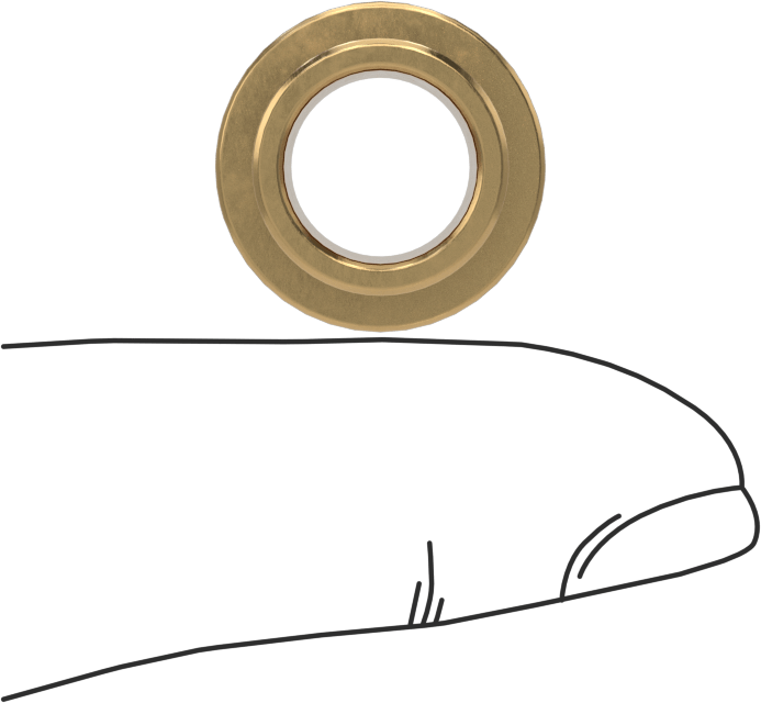 954 Yatak Bronzu Flanşlı Kovan Rulmanı, 3/8" Mil Çapı, 1/2" Uzunluk, 11/16" Flanş Dış Çapı